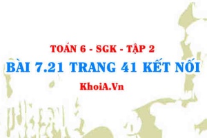 Bài 7.21 trang 41 Toán 6 Tập 2 Kết nối tri thức